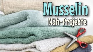 😯 4 einfache Projekte für Babys amp Kinder aus Musselin 🤩  Nähen ohne Schnittmuster  Nähtinchen [upl. by Akemit]