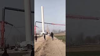 Wind power tower hoisting error process [upl. by Yance]