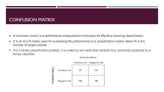 Performance Evaluation Metrics  Classsification model  Confusion Matrix [upl. by Leshia]