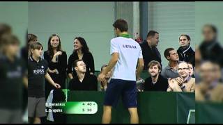 Ricardas Berankis  Laurynas Grigelis friendly game [upl. by Emyam969]