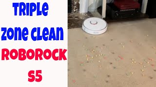 Roborock S5 S50 Xiaomi Triple Clean Zone Test Carpet with Cereal  How well will it do Robot Vacuum [upl. by Mcclish]