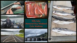 Trolling Riffe Lake Coho amp Trout Wind rain and non stop action Limits pnw fishing outdoors [upl. by Mountford]