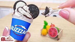 Making Miniature DQ Blizzards Ice cream In Mini Kitchen  ASMR Cooking Mini Food [upl. by Alet]