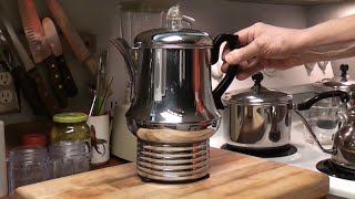 FARBERWARE Percolator Robot from 1950 First Use  Part Two [upl. by Dayle577]