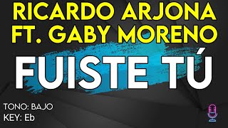 Ricardo Arjona ft Gaby Moreno  Fuiste Tú  Karaoke Instrumental  Bajo [upl. by Hahnke619]