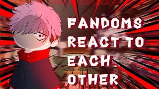 Fandoms react to each other Itadori Yuji  Sukuna  Gacha React [upl. by Lladnik513]