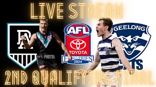 PORT ADELAIDE V GEELONG LIVE STREAM2ND QUALIFYING FINAL 2024 [upl. by Nessnaj]