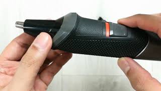 How to Attach the Nose and Ear Trimmer  Philips Multigroom Series 5000 Review [upl. by Lasser]