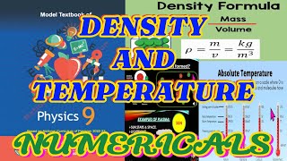 CH7NUMERICALS🌴🥀DENSITY AND TEMPERATUREPHYSICS🌟✨CLASS 9NBFFEDERAL BOARDNATIONAL CURRICULUM [upl. by Drahsar]