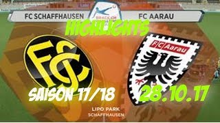 Fc Schaffhausen vs Fc Aarau 281017 [upl. by Ganley]