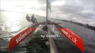 Whisper foiling catamaran foil testing [upl. by Ygiaf]