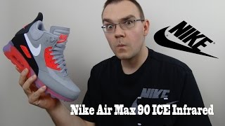 Nike Air Max 90 SneakerBoot Ice Infrared Review [upl. by Refynnej]