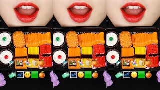 VERTICAL MUKBANG SUSHI JELLY HONEY JELLY MUKBANG ASMR EMOJI FOOD ASMR 🍱 [upl. by Ahselef]