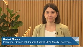 NIBs Board of Governors Annual Meeting Interview with the Chair Gintarė Skaistė [upl. by Nutsud]