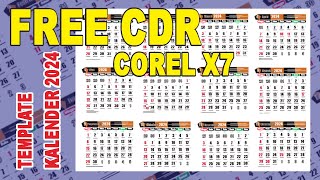 Template Kalender 2024  Free file cdr [upl. by Robinetta453]