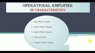 DC Characteristics of Op Amp  Input Bias Current  Input Bias Current Compensation [upl. by Levitt]