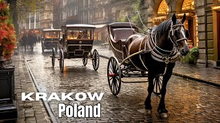 Krakow Winter Walking Tour of Poland in 4K HDR [upl. by Persas]