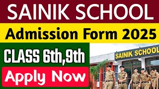 Sainik School Entrance Exam 2025 Class 6 Admission Details Sainik School Admission Form 20252026 [upl. by Anerb]