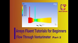 Ansys Fluent Tutorials for Beginners Simulation of Flow through Venturimeter Part02 [upl. by Veleda]