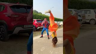 This is India bro😜 gymnast acrobatics action stunt viralshorts girlpower desi spiderman [upl. by Yle]