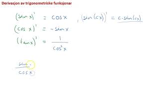 R2 Derivasjon av trigonometriske funksjoner [upl. by Barcellona]