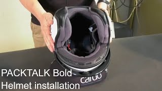 PACKTALK Bold Helmet Installation [upl. by Ecnar]