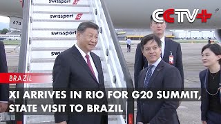 UPDATE Xi Arrives in Rio for G20 Summit State Visit to Brazil [upl. by Ellatnahc168]