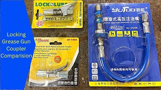 Locking Grease Gun Coupler 3 Comparision [upl. by Bruyn185]