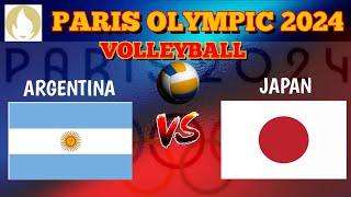 ARGENTINA vs JAPAN  PARIS 2024 OLYMPICS  Womens Volleyball LIVE Score [upl. by Tayyebeb]