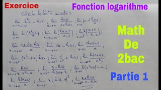 fonction logarithmemath de 2bac [upl. by Shuman143]