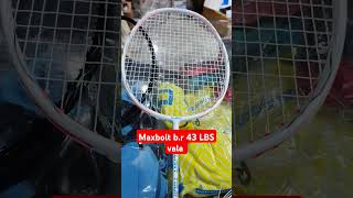 Maxbolt badminton racket 43LBS tension gallont tour SouthKorean badminton maxbolt Maxtension [upl. by Barbarese]