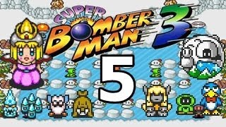 Lets Play Super Bomberman 3  Part 5  Winterland [upl. by Neitsirhc]