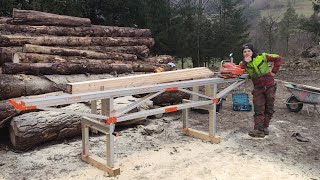 LOGOSOL F2 Sägewerk im Einsatz Portable Sawmill in Action [upl. by Brodench321]