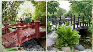 Amazing Garden Wooden Bridge Ideas  Garden Makeover  Puente del jardín [upl. by Yeargain]