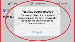 Facebook Fix Post has been removed  The post or object that you were commenting Problem Solve [upl. by Theo897]