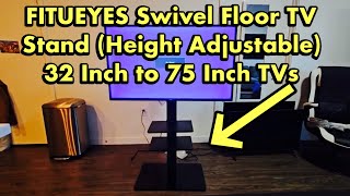 FITUEYES Swivel Floor TV Stand Mount for 3275 inch TVs Review Height Adjustable [upl. by Ennadroj56]