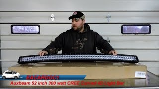 Auxbeam Curved 52 inch 300 Watt CREE 4D Light Bar Review [upl. by Ykceb]