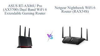 ASUS RTAX86U vs NETGEAR Nighthawk WiFi 6 Router 🛡️📶🎮 [upl. by Aihsekan693]