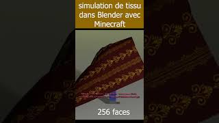 SIMULATION de tissu dans BLENDER avec Minecraft [upl. by Idola726]