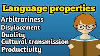 Properties of language  What are properties of language  Arbitrariness  Displacement  Duality [upl. by Assirt82]