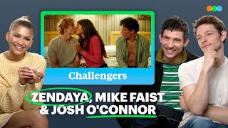 Challengers interview Zendaya Mike Faist and Josh OConnor on the tennis love triangle [upl. by Atul]