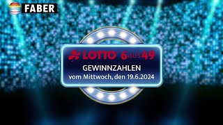 FABER Lotto · LottoGewinnzahlen vom Mittwoch den 19062024 [upl. by Arodnap403]