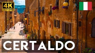 🇮🇹CERTALDO ITALY 4K☀️ Wonderful Walking Tour of Medieval City in Tuscany 2023 4K HDR 60fps [upl. by Clarinda]