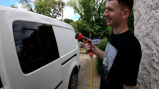 Caddy Maxi Window installation and leak fix Camper Conversion P2 [upl. by Romonda696]