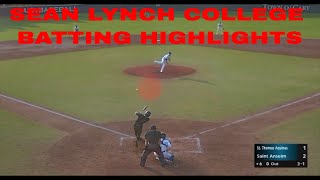 SEAN LYNCH COLLEGE BASEBALL BATTING HIGHLIGHTS FOR SAINT THOMAS AQUINAS COLLEGE [upl. by Ilario]