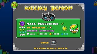 254 Mass Production by Optation amp More Geometry Dash [upl. by Jaquenette352]