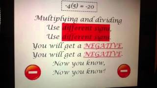 Multiplying and Dividing Integers Song [upl. by Best]