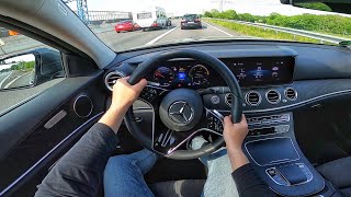 2021 Mercedes Benz e class E220d  pov test drive [upl. by Latonia525]