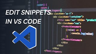 How to Edit Snippet in VS Code  Boost Your Productivity [upl. by Angelita515]