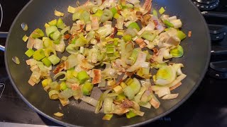 Sauteed Leeks  How To Cook Leeks  Pan Fried Leeks  Easy Stir Fried Leeks Low Carb Recipe [upl. by Brandy]